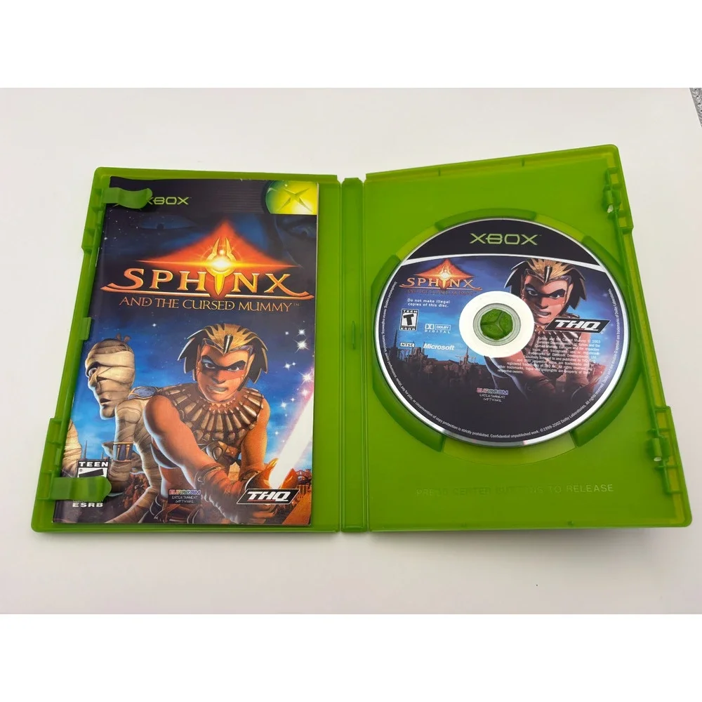 Sphinx and the Cursed Mummy (Microsoft Xbox, 2003) Complete W/ Manual Tested